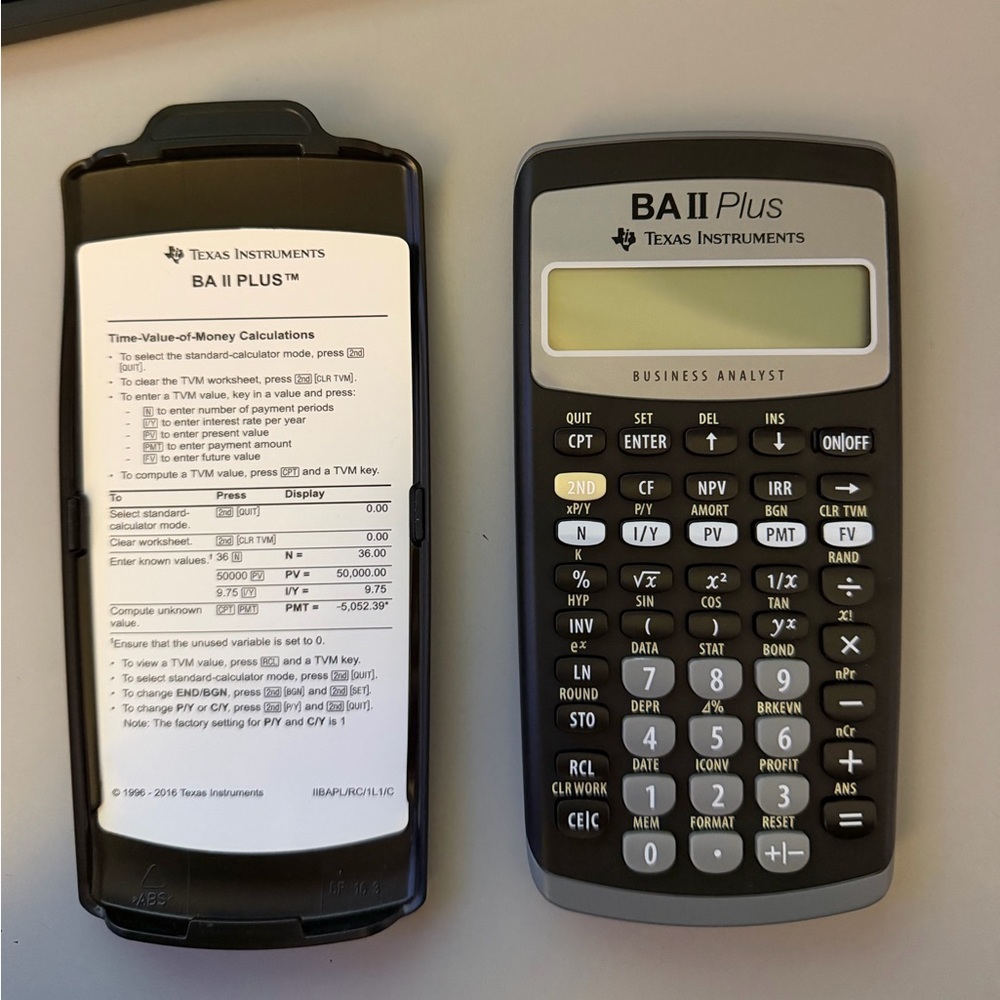 TI-BAII Plus Business Analyst Financial Calculator